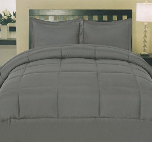 Sweet Home Collection 5 Piece Comforter Set Bag Solid Color All Season Soft D...