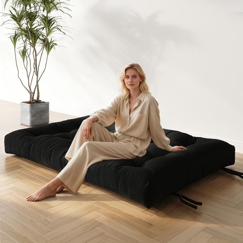 Furnify 6" Futon Mattress Queen Size, Futons Sofa Couch Bed with Straps,...