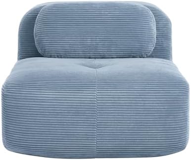 SoarFlash Sectional Middle Position Sofa, Blue | Modern Lounge Couch with Dee...