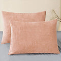 CaliTime Throw Pillow Covers Decorative 20 X 26 Inches Pack of 2 Cozy Chenille by CaliTime