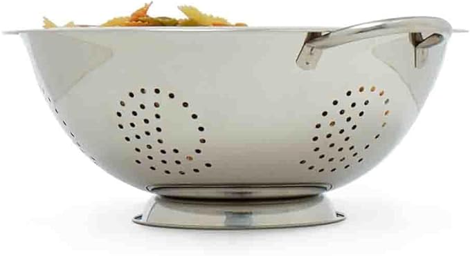 Metal Colander with Stainless Steel Finish by Home Basics, 7 QT | Large - Image 7