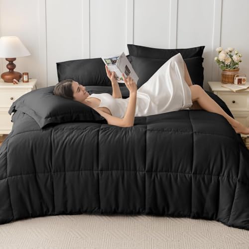 JOLLYVOGUE Queen Comforter Set, Ultra-Soft Bed in a Bag Queen Size 7 Pieces, ...