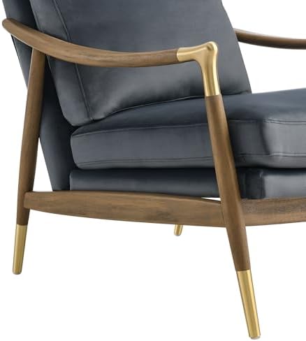 Modway Langford Stain-Resistant Performance Velvet Armchair – Mid Century Mod...