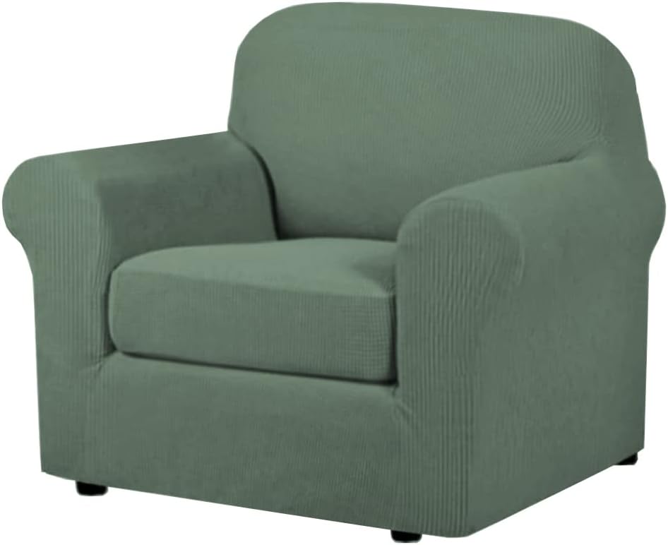 H.VERSAILTEX 2-Pieces Armchair Cover Chair Slipcovers with Arms Furniture Pro...