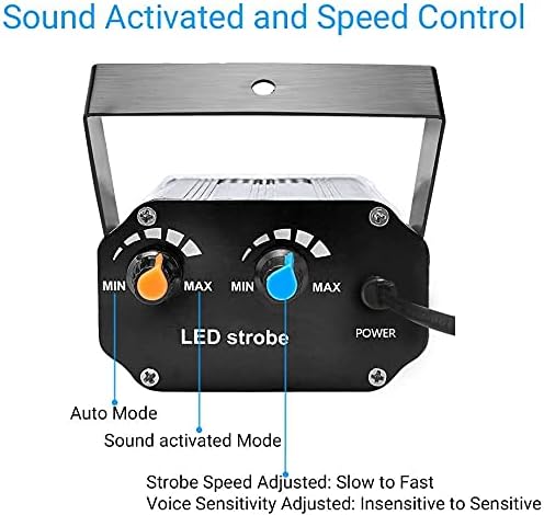 [2-Pack] JLPOW Halloween Mini White Strobe Light, Super Bright 36 LED Strobe ...