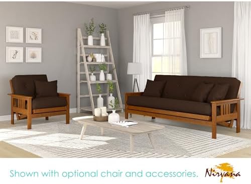 Nirvana Futons Stanford Futon Set - Queen Size, Frame, 8" Mattress, Micr...