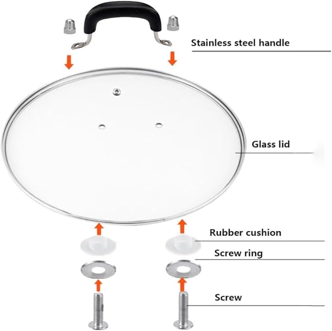 8 Inch Tempered Glass Lid for Lodge 8" Cast Iron Skillets & 2QT Dutch Ovens - Image 7
