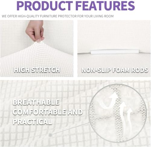 ZNSAYOTX Super Stretch Chair Slipcover Universal Sofa Chair Covers for Living...