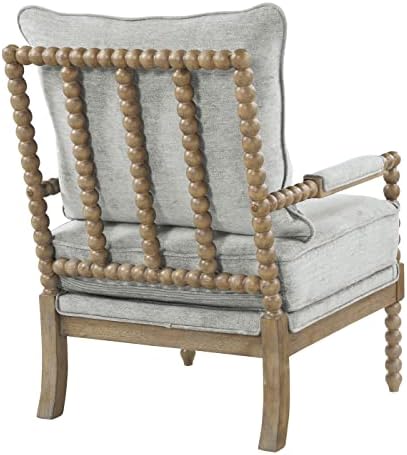 OSP Home Furnishings Fletcher Spindle Accent Chair with Rustic Brown Finish, ...
