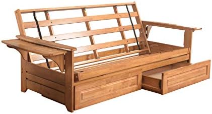 Kodiak Futons Phoenix Futon in Butternut Finish with Storage Drawer, Full, Mo...