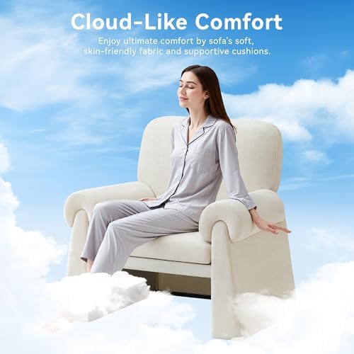 Oversized Accent Chair, Comfy Living Room Chairs, Single Sofa Chair with Thic...