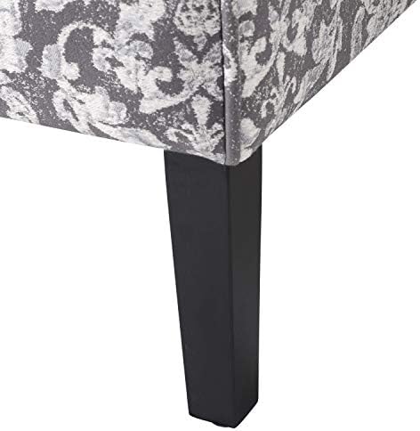 Linon Coco Accent Chair, Gray Damask