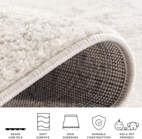 SAFAVIEH Area Rug 8x10 - Adirondack Collection - Large - Ivory & Silver, ...