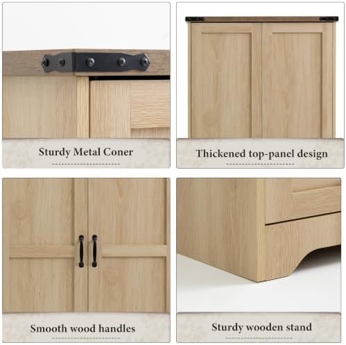 Yechen 71" Wooden Armoire Wardrobe Closet with 2 Doors & 2 Drawers, ...
