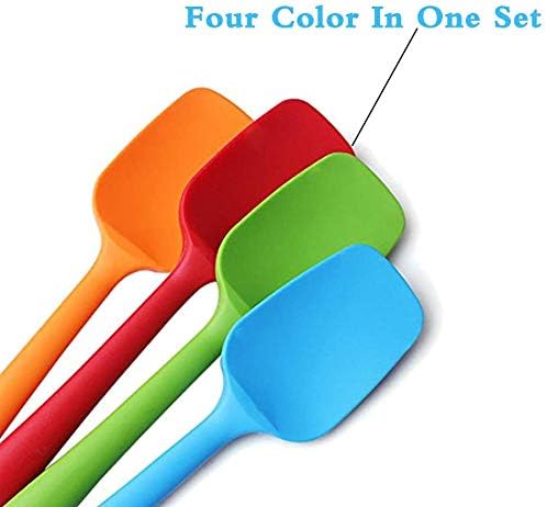 Food Grade Silicone Spatula Set Heat Resistant Small Rubber Spatulas, 4 piece - Image 2