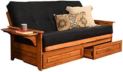 Kodiak Furniture Phoenix Futon, Full, Suede Black
