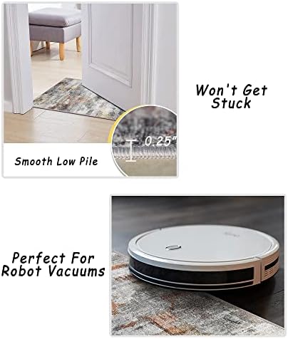 vivorug Washable Rug, Ultra Soft Area Rug 8x10, Non Slip Abstract Rug Carpet,...