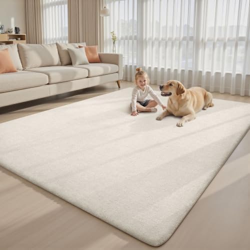 Sour Lemon 8x10 Area Rugs for Living Room Bedroom, Large Carpet White Rug