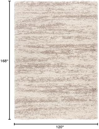 SAFAVIEH Hudson Shag Rug 10x14, Plush Modern X-Large Ivory & Beige SGH206B