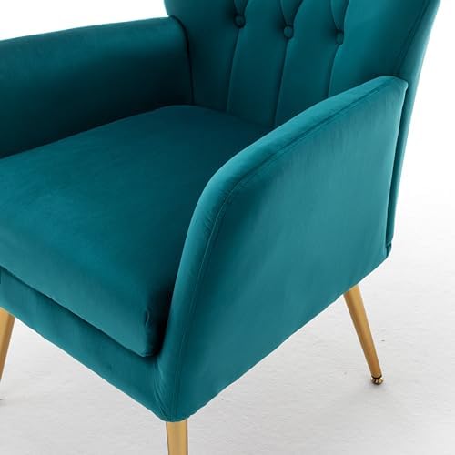Container Furniture Direct Modern Chic Mid-Century Velvet Accent Armchair for...