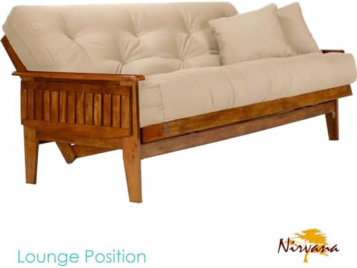 Nirvana Futons Eastridge Futon Set - Full Size, Frame, 8" Mattress, Micr...