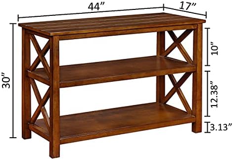 eHemco X-Side Console Sofa Table, Coffee