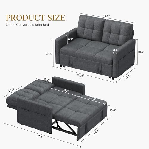 YITAHOME 55" Convertible Sofa Bed 99 20260918rhs