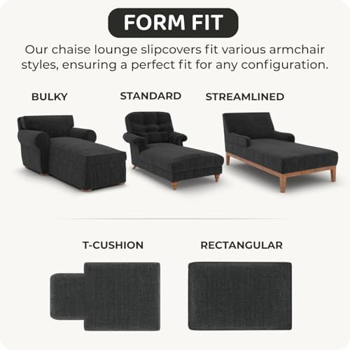PAULATO BY GA.I.CO. Stretch Chaise Lounge Slipcover 1-Piece Non-Slip – Soft E...