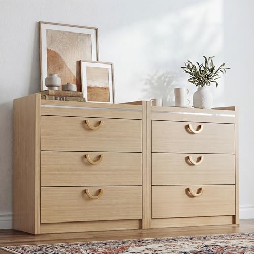Gyfimoie 3 Drawer Dresser for Bedroom, 30.31" Tall Modern Chest of Drawe...