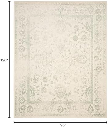 SAFAVIEH Area Rug 8x10 - Adirondack Collection - Large - Ivory & Sage, Di...