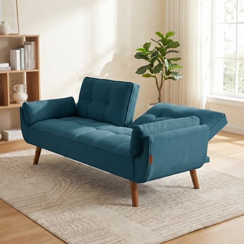 NicBex Convertible Futon Sofa Bed, Modern Style Loveseat Futon Couch with Adj...