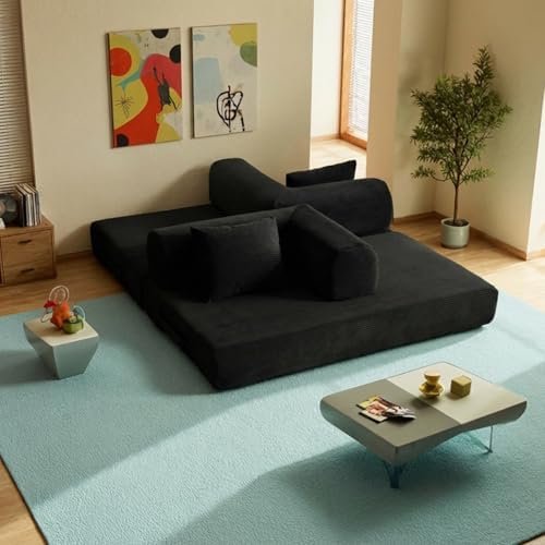 59in Boneless Couch Convertible Futon Sofa Bed Queen for Small Space
