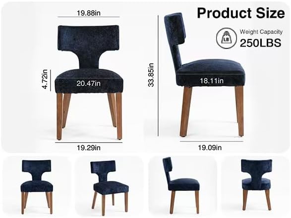 Soft Padded Dining Chairs Set of 4, Modern Farmhouse Upholstered Chairs with ...