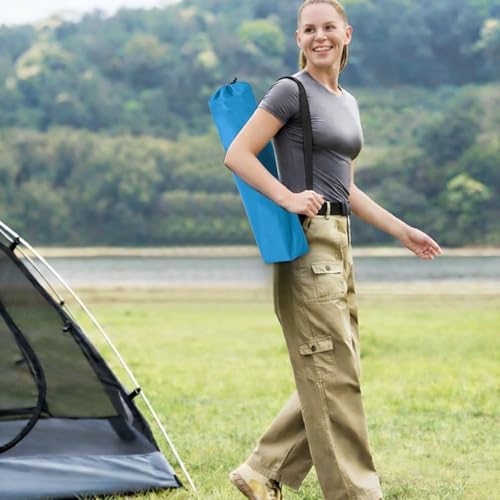 Camping Chair 2 Pack Portable Folding Chair, Supports 300lbs, Light Blue