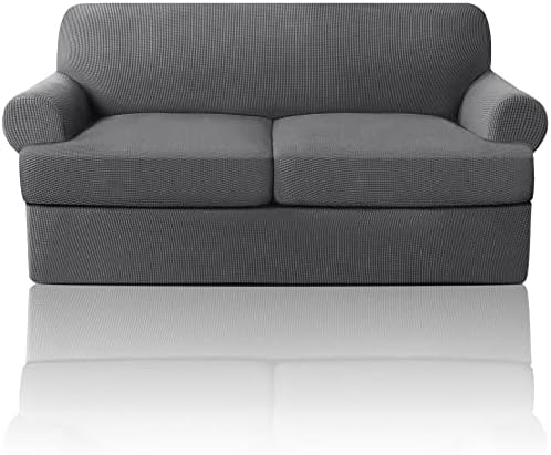 PrinceDeco T Cushion Loveseat Slipcover 3 Pieces Sofa Covers for T Cushion So...