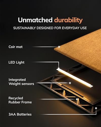 Anji Mountain BriteStep LED Doormat, 38x26.5in Pressure Activated Welcome Mat...