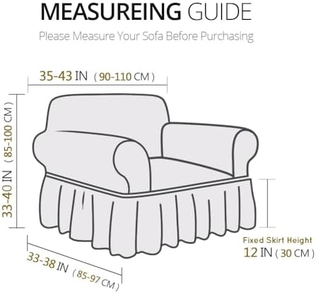 NICEEC Green Armchair Covers Arm Chair Cover Armchair Slipcovers with Skirt
