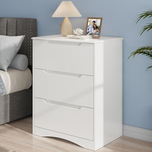 Gizoon 3 Drawers Chest, Bedroom Drawer Dresser with Large Storage Capacity