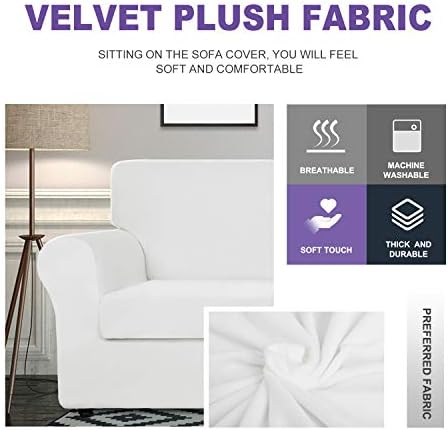 ZNSAYOTX Luxury Chair Slipcovers with Arms 2 Piece Stretch Chair Covers for L...