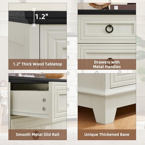 Joaxswe Farmhouse 3-Piece Bedroom Dresser Set, White