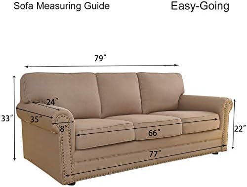 Easy-Going Stretch Couch Covers for Sofa Washable Large Black