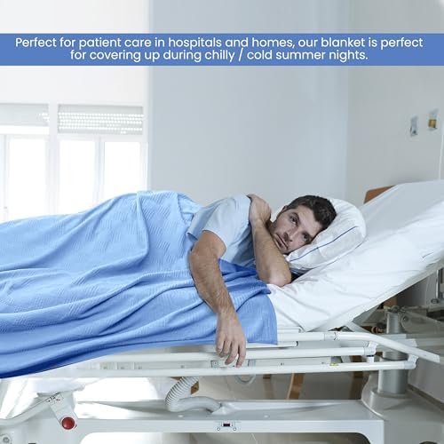 Linteum Textile Hospital Thermal SNAGLESS Spread Blanket, 100% Cotton (74x100...