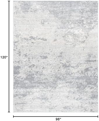 SAFAVIEH Brentwood Collection 8' x 10' Grey/Ivory BNT822H Modern Abst...
