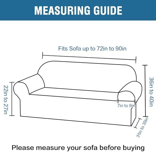 H.VERSAILTEX Stretch Velvet Sofa Covers for 3 Cushion Couch Covers Sofa Slipc...