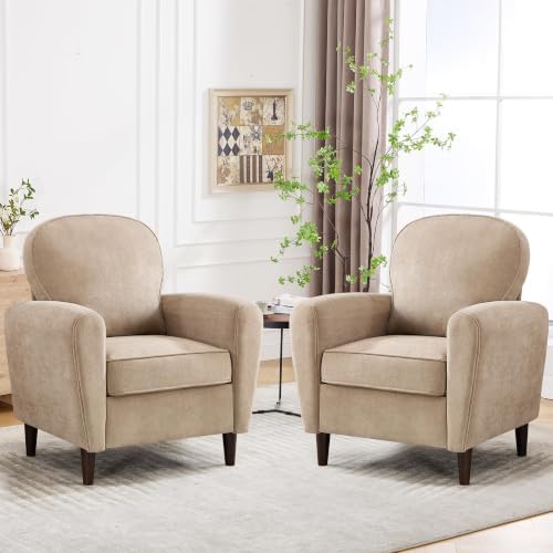 Accent Chair, Mid Century Modern Arm Chair with Thick Cushion and Back, Uphol...