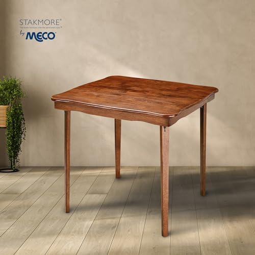 Stakmore Stylish Durable Versatile Square Folding Table, Cherry