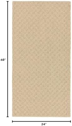 Garland Rug Town Square Beige Tan 2' x 5' Non Slip Area Rug for Livin...