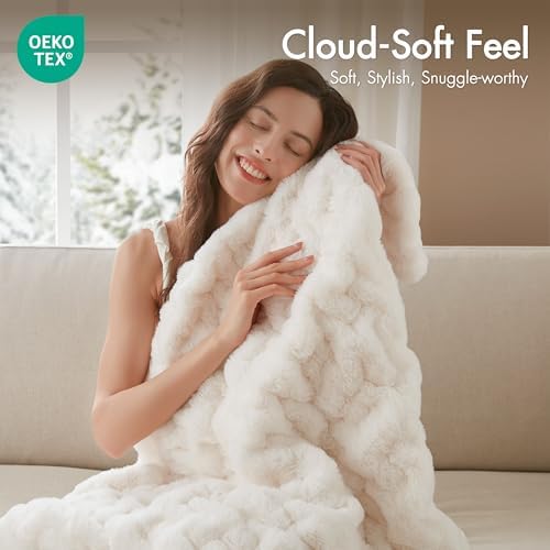 Madison Park Ruched Fur Luxury Throw Premium Soft Cozy Brushed Long Faux Fur ...