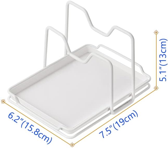 Poeland Pot Lid Holder, 2 Layers Pot Lids Organizer Multifunctional Lid and - Image 6