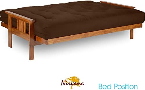 Nirvana Futons Stanford Futon Set - Queen Size, Frame, 8" Mattress, Micr...